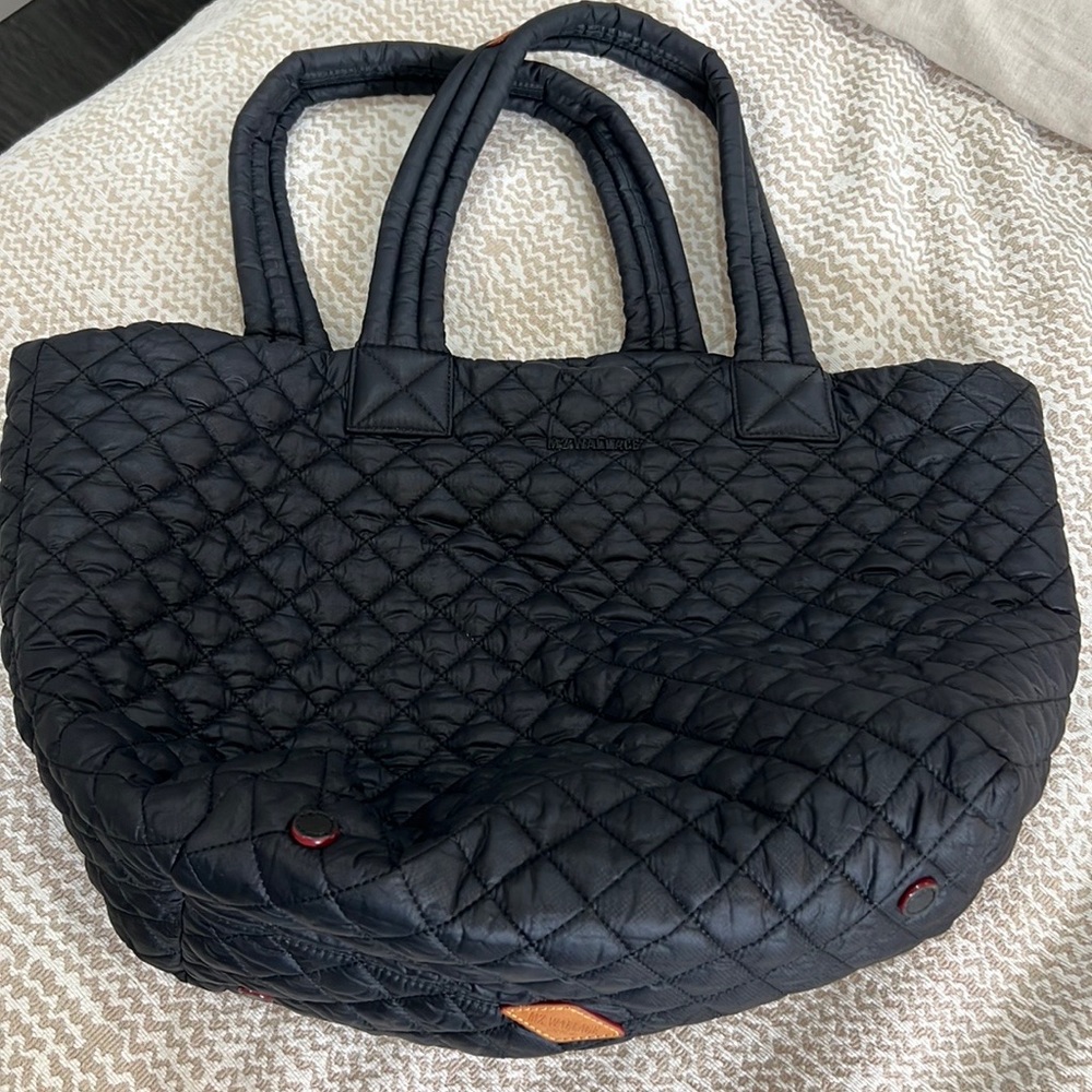 MZ Wallace Quilted Tote Bag in Navy - Picture 3 of 5